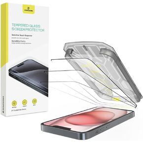 واقي شاشة DUMOSONG مكون من 3 قطع لهاتف iPhone 13 Pro Max/14 Plus، طبقة زجاجية مقواة مقاس 6.7 بوصة مع مجموعة تركيب، [خالية من الفقاعات]، [مقاوم للكسر من الدرجة العسكرية]، [مضاد للخدش]