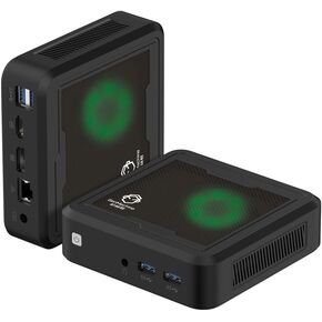 كمبيوتر صغير، كمبيوتر مسرح منزلي، كمبيوتر مكتبي صغير يعمل بنظام التشغيل Windows 11 Pro مزود بمعالج AMD 3750H (يصل إلى 4.0 جيجا هرتز) 16 جيجا DDR4 + 512 جيجا بايت M.2 NVMe SSD، شاشة مزدوجة DP 4K، عامل شكل صغير للأعمال والمكتب ومحطة العمل in Kuwait