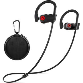 Otium Bluetooth Headphones, Wireless Sports Earbuds, Waterproof IPX7 w/Mic, HD Stereo in-Ear Earphones, Case, Fast Pairing, Gym Running Workout, 16 Hrs Battery Noise Cancelling Headsets