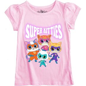 Disney Juniors Super Kitties Girls Short Sleeve T-Shirt-Ginny, Sparks, Bitsy, Buddy