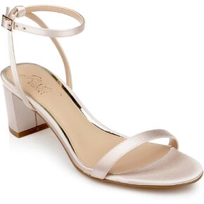 Badgley Mischka Women's Danni Ii Heeled Sandal, Champagne Satin, 8