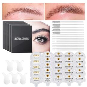 DONG RHYME 2 in 1 Lash Lift Kit and Brow Lamination Kit, Advanced Design Disposable Eyelash Lift Kit, Quick Finish and Long Lasting Professional Eyelash Perm Kit Suitable for Eye Makeup Enthusiast