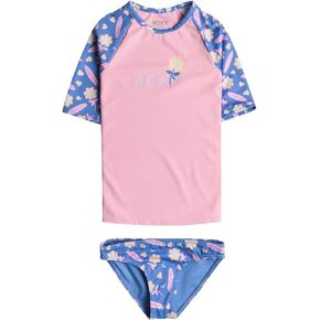 Roxy Girls' Lorem Short Sleeve Rashguard Set