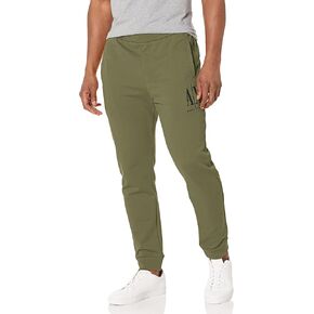 A|X Armani Exchange Men's Icon Project Embroidered Logo Jogger Sweatpant, Quiet Shade, XL