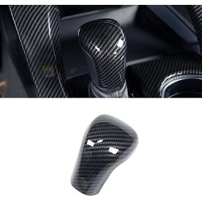 No Adhesive Gear Shift Knob Cover Trim Protector Cap Glue-Free for Toyota 2018-2025 Camry 2019-2024 Corolla 2019-2022 Avalon Accessories(1. Carbon Fiber Grain)