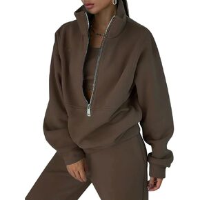 Eisctnd Jogger Sets for Women Joggers Suits Sets Two Piece Outfits Sweatshirt Pants Tracksuit Set DarkPink M