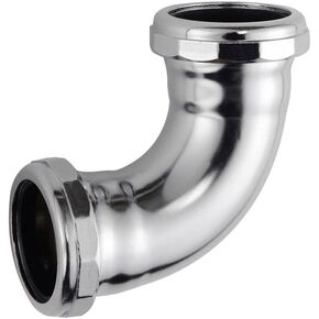 Heavy-Duty 90-Degree Elbow with Slip-Joint Connection, Chrome