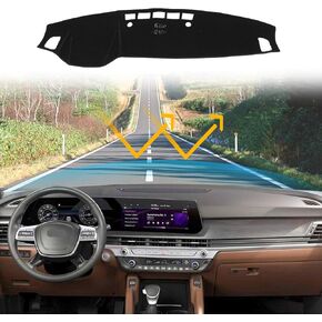 LLKUANG Dash Cover Mat Dashboard Mat Compatible with Kia Telluride 2020-2023,Terylene Car Dashboard Cover Sun Shade Pad,Anti-Slip Dash Board Pad Accessories