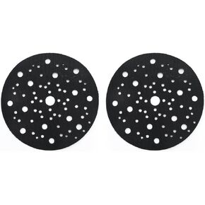 2Pcs 6 Inch 70-Hole Hook and Loop Pad Protector, Multi-Hole Pad Guard for Random Orbital Sanders - Extends Backing Pad Lifetime