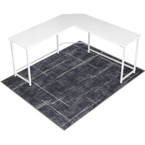 Office Chair Mat for Hardwood Floor&Tile Floor,36"X 48" Heavy Duty Desk Chair Mat for Hard Floors,Under Desk Rug for Rolling Computer Chair,Anti Slip,Low Pile Carpet Floor-Grey Flower