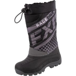 FXR Youth Boost Snowmobile Boots Fully Waterproof Heavy Duty Winter Black