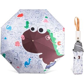 AloveTree Child Folding Umbrella- Automatic Open- Cartoon- UV Protection- Travel Umbrella Compact Windproof for Girls Boys