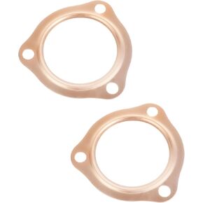 VARGTR 2PCS Exhaust Gasket,Car Accessories 2.5"/3" Copper Exhaust Flange Header Exhaust Collector Gaskets, Reusable Exhaust Pipe Copper Header Car Engine Collector Gasket Seal for SBC BBC (2.5inch)