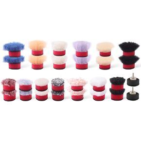 SPTA Mini Polishing Pads, 25mm 50mm 80mm Detailing Polishing Pads Car Detailing Kit Vehicle Buffing Pads Preserving Wax & Polishing Pads Paint Polishing Applicator (32Pcs) For mini Polisher -XBP123M58