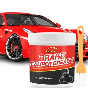 Brake Caliper Grease 8 oz, Premium Brake Grease/Lubricant with Brush for Braking System, Brake Lube Pin Grease for Car, Provides Rust & Corrosion Protection, Brake Cleaner for Automotive in Kuwait