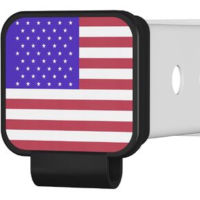 UTSAUTO Trailer Hitch Cover 2 Inch Flag Trailer Hitch Cover Plug Insert Receiver Tube Cover with Bracket Fits for Jeep Dodge Ram Porsche Mercedes Benz GMC N1ssan Toy0ta Chev Truck 1Pack