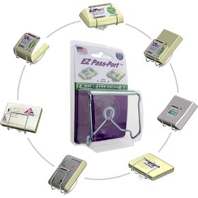 EZ Pass Holder - Indestructible Toll Pass Holder for EZ-Pass, I Pass, FasTrak, SunPass & SunPass Pro, Uni, NC QuickPass, EPass Xtra, 91 Express Lanes & more - Made in USA