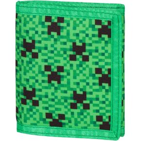 Minecraft Wallet for Boys or Girls - Green Creeper Face Tri-Fold Wallet