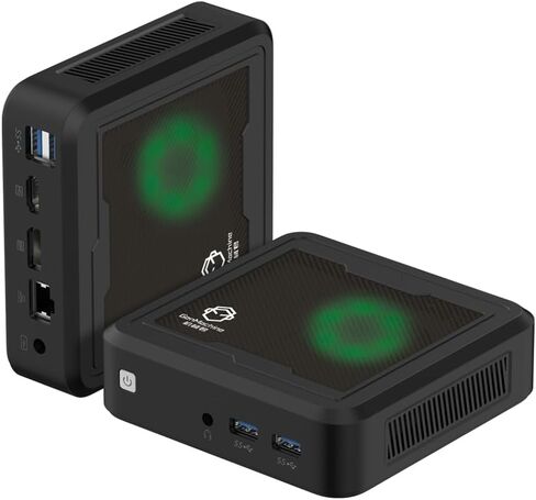 كمبيوتر صغير، كمبيوتر مسرح منزلي، كمبيوتر مكتبي صغير يعمل بنظام التشغيل Windows 11 Pro مزود بمعالج AMD 3750H (يصل إلى 4.0 جيجا هرتز) 16 جيجا DDR4 + 512 جيجا بايت M.2 NVMe SSD، شاشة مزدوجة DP 4K، عامل شكل صغير للأعمال والمكتب ومحطة العمل in Kuwait