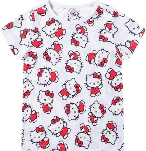Hello Kitty Sanrio Girls 4 Pack Short Sleeve T-Shirt for Little and Big Kids in Saudi Arabia
