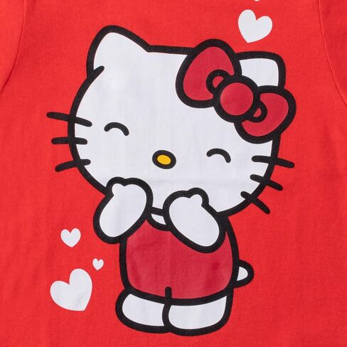 Hello Kitty Sanrio Girls 4 Pack Short Sleeve T-Shirt for Little and Big Kids in Saudi Arabia