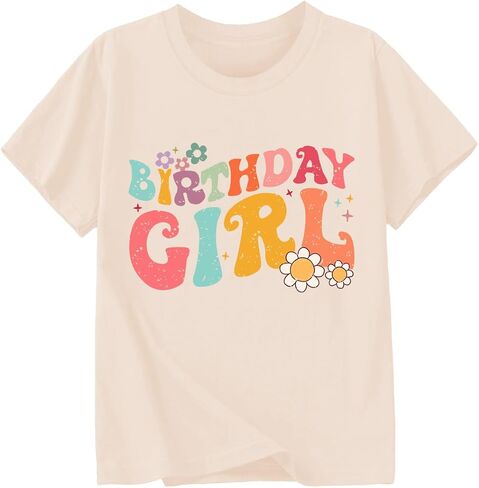 Birthday Girl Shirt 2nd 3rd 4th 5th 6th 7th 8th 9th Girls Birthday Tshirts Cotton Short Sleeve Tees in Saudi Arabia