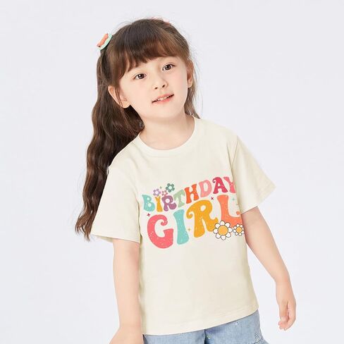 Birthday Girl Shirt 2nd 3rd 4th 5th 6th 7th 8th 9th Girls Birthday Tshirts Cotton Short Sleeve Tees in Saudi Arabia