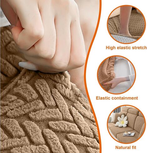 أغطية وسائد أريكة RV Dinette - غطاء وسادة مرن للتخييم - واقي أثاث أريكة Loveseat قابل للتمدد لمقعد السيارة RV Camper 1 غطاء مسند الظهر وغطاء مقعد واحد (كاكي) in Kuwait