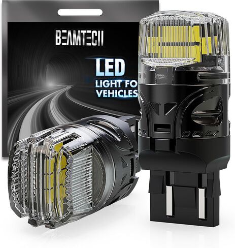 BEANTECH 7440 7443 LED Bulbs for Reverse Lights, 6500K White Super Bright 7441 992 T20 W21W 7444 LED for Back Up Tail Brake Parking Lights, Pack of 2 in Saudi Arabia