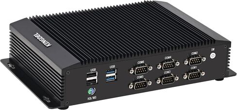 KINGDEL i5 8th Gen. CPU Mini PC, 16GB RAM, 256GB SSD Office Computer, 6xCOM, 4xUSB 3.0, 4xUSB 2.0, 2xLAN, GPIO, HD Port, VGA, Fanless in Saudi Arabia
