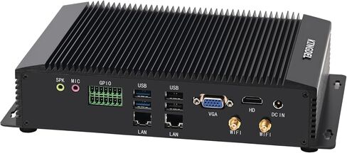 KINGDEL i5 8th Gen. CPU Mini PC, 16GB RAM, 256GB SSD Office Computer, 6xCOM, 4xUSB 3.0, 4xUSB 2.0, 2xLAN, GPIO, HD Port, VGA, Fanless in Saudi Arabia