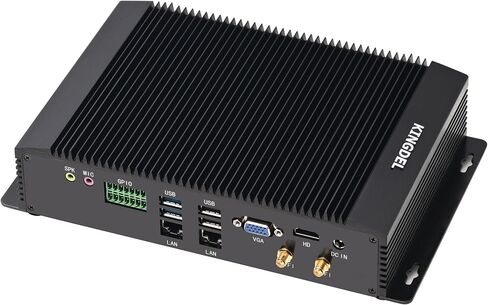 KINGDEL i5 8th Gen. CPU Mini PC, 16GB RAM, 256GB SSD Office Computer, 6xCOM, 4xUSB 3.0, 4xUSB 2.0, 2xLAN, GPIO, HD Port, VGA, Fanless in Saudi Arabia