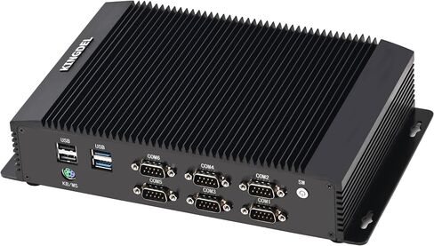 KINGDEL i5 8th Gen. CPU Mini PC, 16GB RAM, 256GB SSD Office Computer, 6xCOM, 4xUSB 3.0, 4xUSB 2.0, 2xLAN, GPIO, HD Port, VGA, Fanless in Saudi Arabia