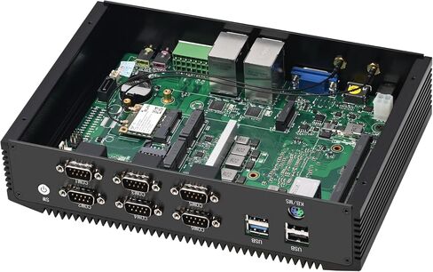 KINGDEL i5 8th Gen. CPU Mini PC, 16GB RAM, 256GB SSD Office Computer, 6xCOM, 4xUSB 3.0, 4xUSB 2.0, 2xLAN, GPIO, HD Port, VGA, Fanless in Saudi Arabia
