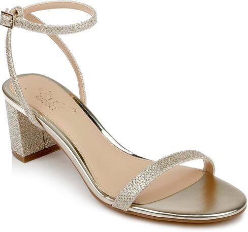 Badgley Mischka Women's Danni Ii Heeled Sandal, Champagne Satin, 8 in Saudi Arabia