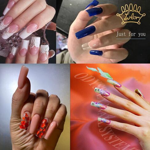 500 Pcs Clear False Nails Half Nail Tips Acrylic Traceless Fake Nail Home DIY Nail Art 10 Sizes in Saudi Arabia