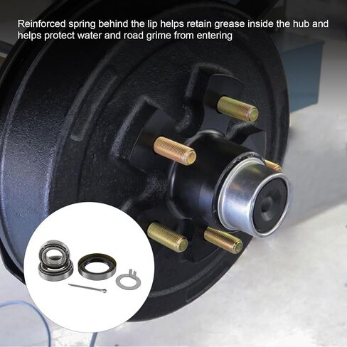 Trailer Axle Bearing Kit L68149/L68111 L44649/L44610 Grease Seal 171255TB 10-19 I.D. 1.719'' for #84 Spindle 3500 LB Trailer Axles (Set of 2) in Saudi Arabia