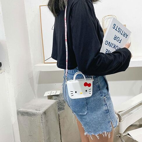 Stitch Crossbody Bag with Adjustable Shoulder Strap, Handbag with Zipper Cute Mini Anime Kitty Coin Wallet Purse in Saudi Arabia