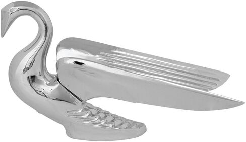 زينة GG Grand General 48080 Chrome Swan ذات الجناح المسطح، مقاس 8 ½ بوصة (طول) in Saudi Arabia