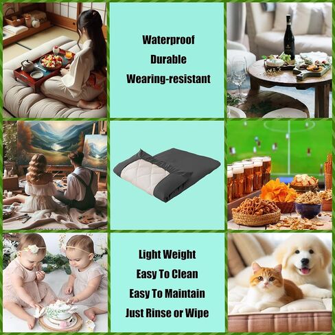 100% Waterproof Futon Cover, Japanese Futon Mattress Cover, Waterproof Cover for shikibuton(TwinXL), Grey in Saudi Arabia
