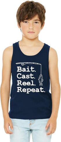 قميص بدون أكمام للشباب من Threadrock Boys Bait Cast Re Repeat in Kuwait