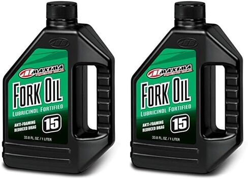 Maxima Racing Oils 56901-2PK Fork Oil Standard Hydraulic 15w 1L Bottle, 2-Pack in Saudi Arabia