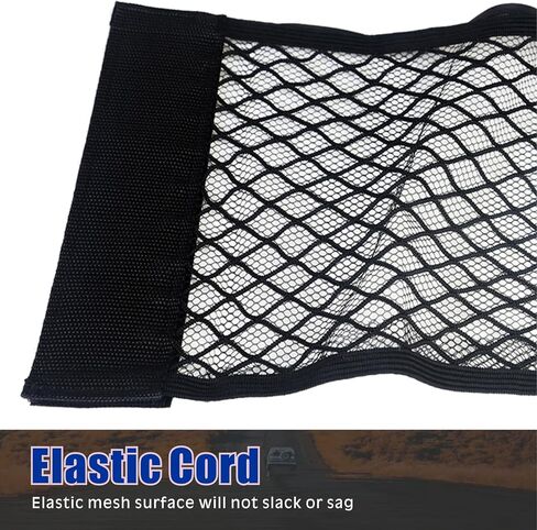 4 Pack Mesh Cargo Net for Car Trunk Storage, Elastic Automotive Cargo Net Pocket Wall Sticker Organizer Pouch Bag for Car backseat, trunk, with Tape Stickers Storage, Closet Organize 9.8 * 15.7 in in Saudi Arabia