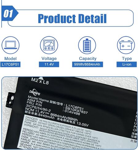Dentsing L17M3PG1 Laptop Battery for Lenovo Legion Y530-15ICH Y540-15IRH-PG0 Y540-17IRH Y545-PG0 Y740-15IRH Y740-15ICHG Legion Y7000 2019 1050 PG0 Y7000P-1060 L17L3PG1 L17C3PG1 L17M3PG2 L17C3PG2 in Saudi Arabia
