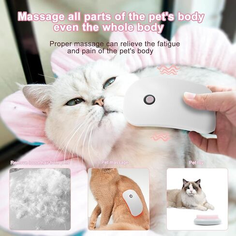 فرش تدليك كهربائية للقطط، فرشاة للعناية بالحيوانات الأليفة تزيل التشابك بسهولة، 255 عقدة تدليك لتخفيف التوتر والعضلات المشدودة والتصلب - عبوة واحدة باللون الوردي in Kuwait