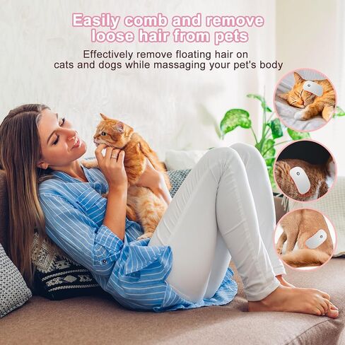 فرش تدليك كهربائية للقطط، فرشاة للعناية بالحيوانات الأليفة تزيل التشابك بسهولة، 255 عقدة تدليك لتخفيف التوتر والعضلات المشدودة والتصلب - عبوة واحدة باللون الوردي in Kuwait