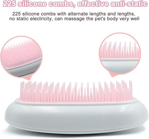 فرش تدليك كهربائية للقطط، فرشاة للعناية بالحيوانات الأليفة تزيل التشابك بسهولة، 255 عقدة تدليك لتخفيف التوتر والعضلات المشدودة والتصلب - عبوة واحدة باللون الوردي in Kuwait