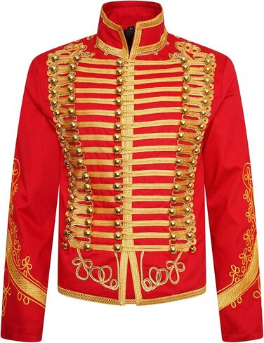 سترة Ro Rox Adam العسكرية للرجال من فرقة Marching Band Drummer، سترة موكب للعروض المسرحية، والحفلات ذات الطابع الشخصي، والأحداث التنكرية in Kuwait