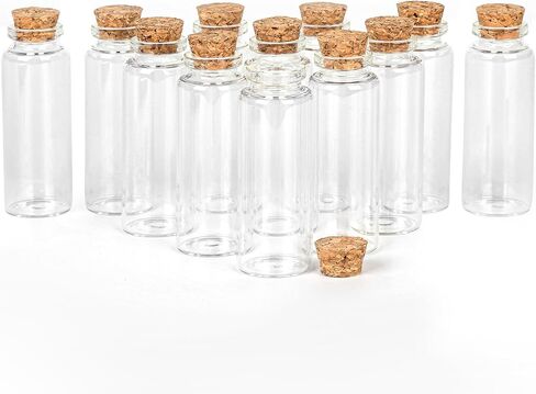 40ML DIY Decoration Glass Jars,12PCS Mini Glass Bottle with Wood Cork Stoppers for Halloween Decorations,Wedding Party Favors in Saudi Arabia