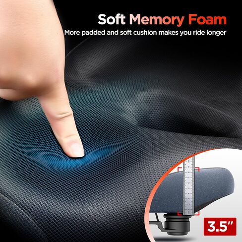 IPOW Comfort Oversized Bike Seat Widened Bicycle Saddle with Soft Thickened Memory Foam Cushion Waterproof for Women & Men in Saudi Arabia